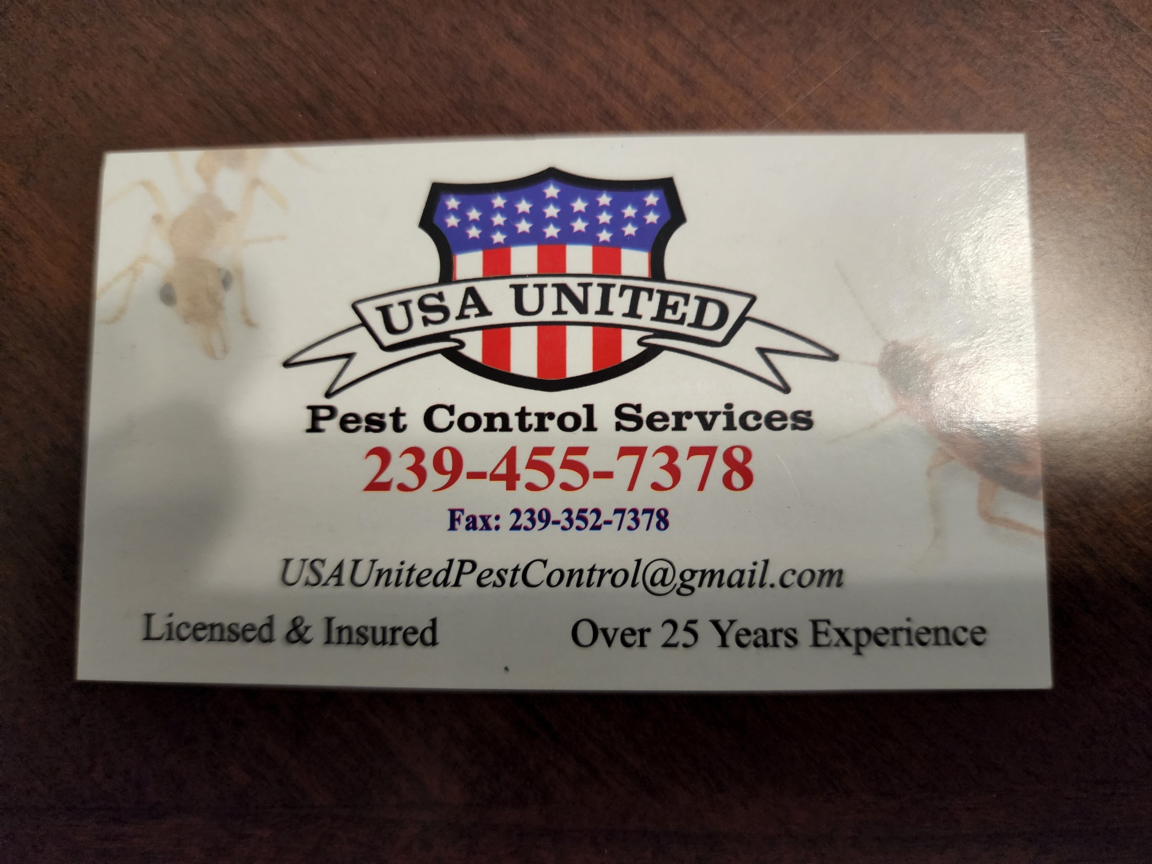 USA Pest Control card